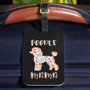 Pudel-Mama Floraler Hunde-Liebhaber Gepäckanhänger