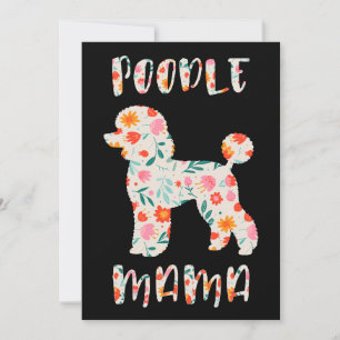 Pudel-Mama Floraler Hundeliebhaber Einladung