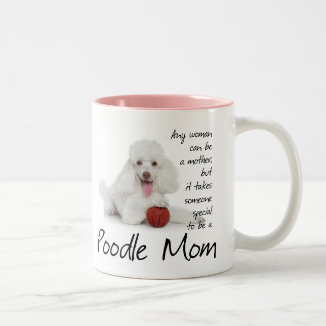 Pudel-Mama-Tasse Zweifarbige Tasse (Rechts)