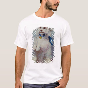 Pudel mit blauem Band T-Shirt