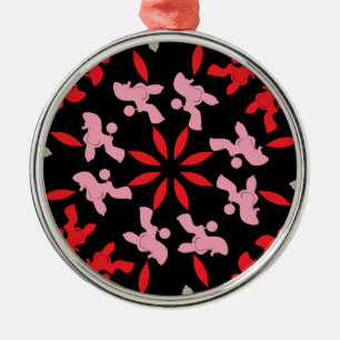 Pudel Muster Illustration anpassbar Ornament Aus Metall