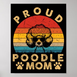 Pudel-Mutter-Geschenke Ich liebe meine Hundemutter Poster