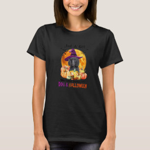 Pudel Nur Ein Mädchen Das Hunde Und Halloween Lieb T-Shirt