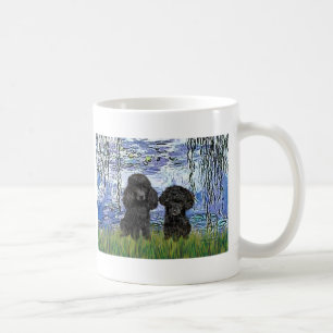 Pudel-Paar (schwarz) - Lilien 6 Kaffeetasse