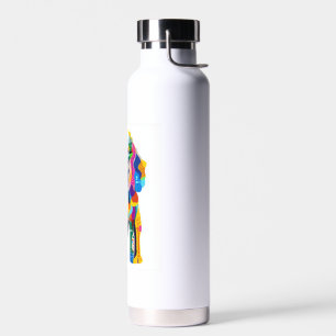 Pudel Picasso � Abstrakte lustige Kunst Hund Trinkflasche