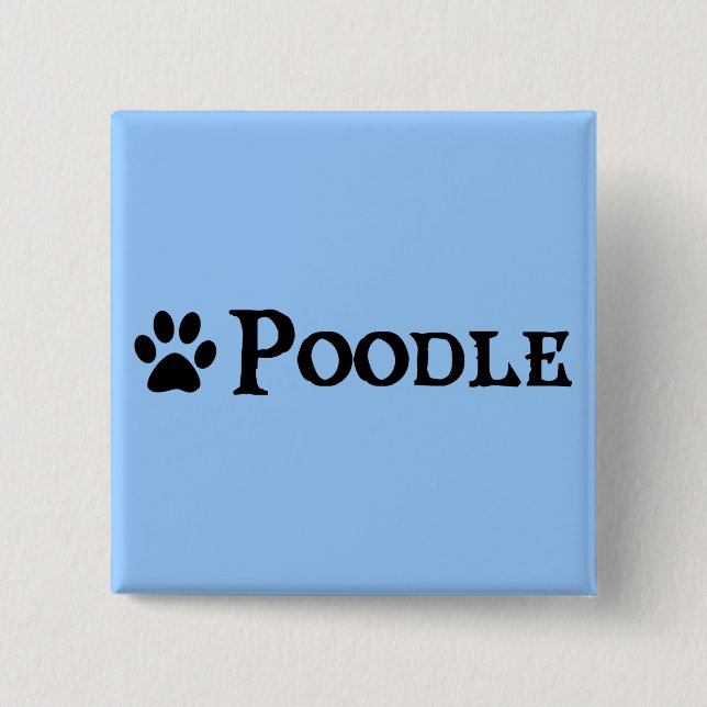 Pudel (Piratenart mit pawprint) Button (Vorderseite)