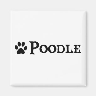 Pudel (Piratenart mit pawprint) Magnet