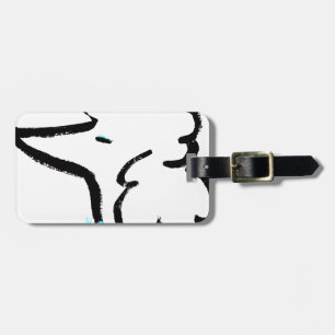 Pudel-Porträt Gepäckanhänger