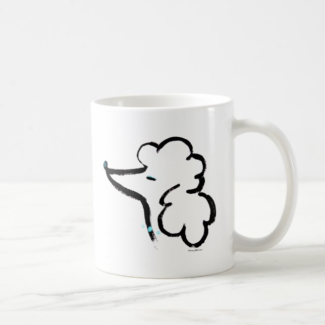 Pudel-Porträt Kaffeetasse (Rechts)