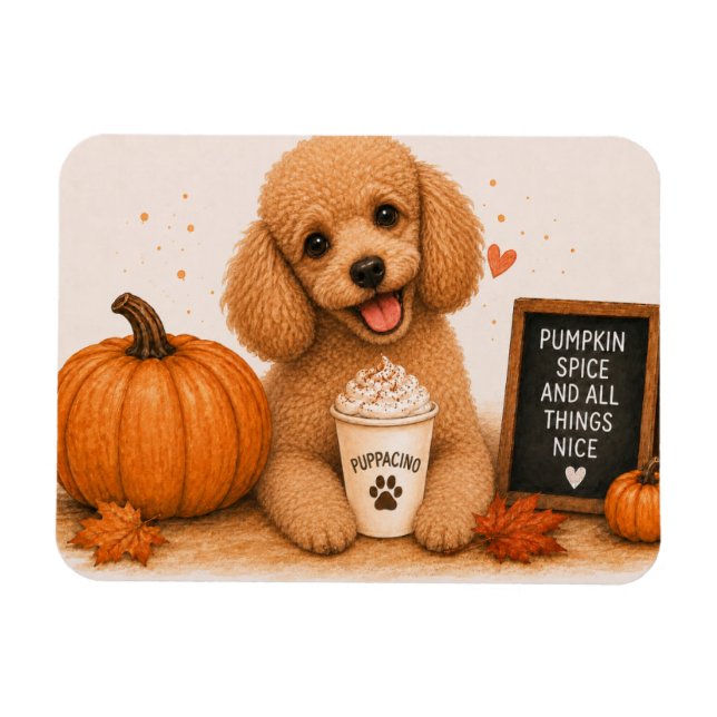 Pudel Pumpkin Spice Magnet (Horizontal)