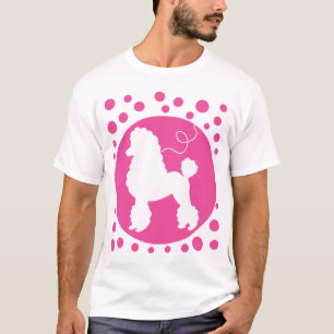 Pudel-Rock-Shirt mit rosa Polka-Punkten T-Shirt