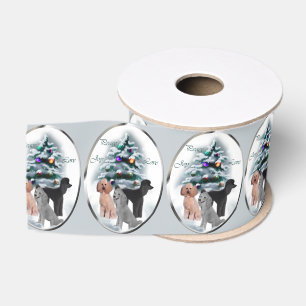 Pudel-Trio-Weihnachten Ripsband