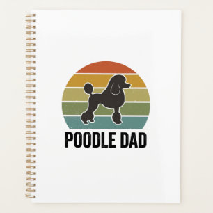 Pudel-Vater Vintage-Sonnenuntergang Hunde-Liebhabe Planer