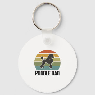 Pudel-Vater Vintage-Sonnenuntergang Hunde-Liebhabe Schlüsselanhänger