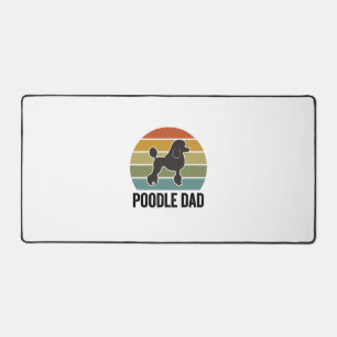 Pudel-Vater Vintage-Sonnenuntergang Hunde-Liebhabe Schreibtischunterlage