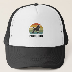 Pudel-Vater Vintage-Sonnenuntergang Hunde-Liebhabe Truckerkappe