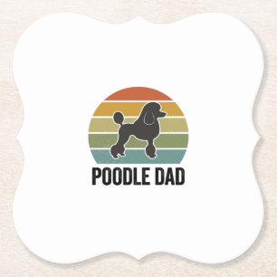 Pudel-Vater Vintage-Sonnenuntergang Hunde-Liebhabe Untersetzer