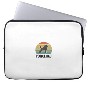 Pudel-Vater Vintage-Sonnenuntergang-Hundefreund-De Laptopschutzhülle