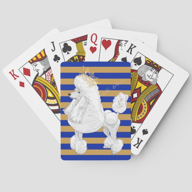 Pudel-Verhalten-Spielkarten Spielkarten (Rückseite)