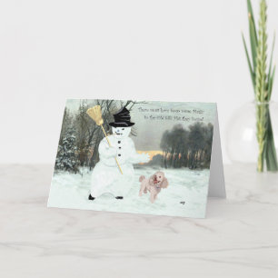 Pudel-Weihnachts-Schneemann Feiertagskarte