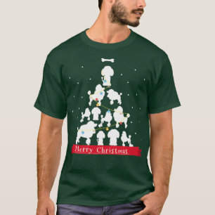 Pudel-Weihnachtsbaum-Geschenk für Pudel-Weihnachte T-Shirt
