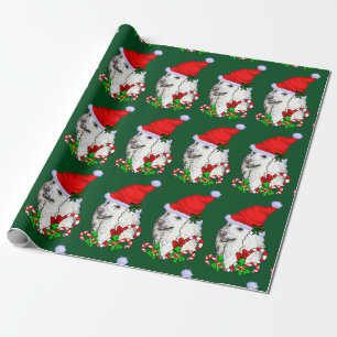 Pudel-Weihnachtsmannmütze-Weihnachten Geschenkpapier
