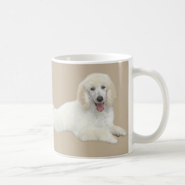 Pudel-weiße schöne Tasse (Rechts)