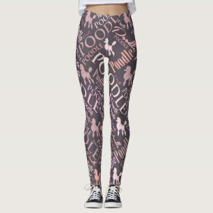 Pudel-Wort-Kunst Leggings