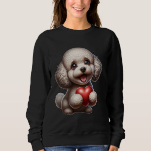 Pudelherz Ich liebe Pudel Sweatshirt