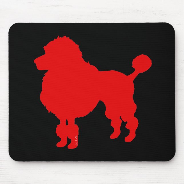 Pudelhund (rot) mousepad (Vorne)