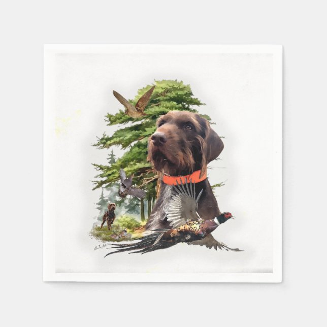 Pudelpoker Serviette (Vorderseite)