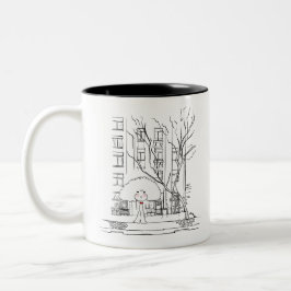 Pudelstraße Zweifarbige Tasse