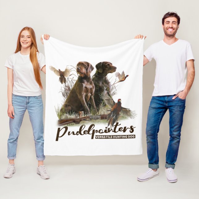 Pudelzeigen, Jagdfasan Fleecedecke (Beispiel)