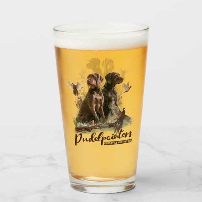 Pudelzeigen, Jagdfaser Glas (Rückseite (gefüllt))