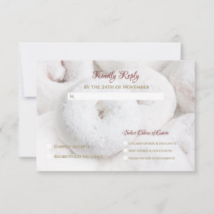 Puderzucker-Donut-Hochzeit RSVP Karte