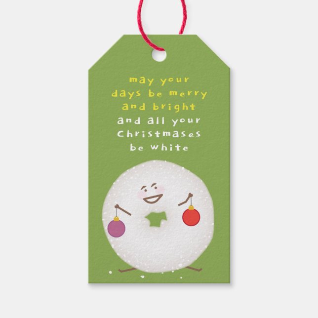 Puderzucker Donut Weihnachten Geschenkanhänger (Vorderseite)