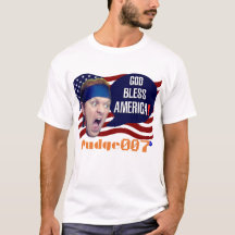 Pudge007 "Gott segne Amerika!" T - Shirt (Männer)