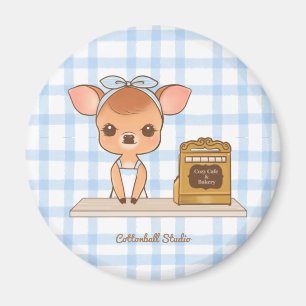 Puds' Cosy Cafe und Bäckerei Niedlich Kawaii Pudu Magnet