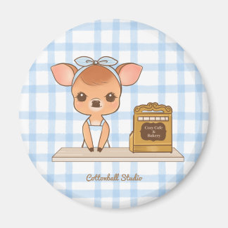 Puds' Cozy Cafe und Bäckerei Süße Kawaii Pudu Hirs Magnet