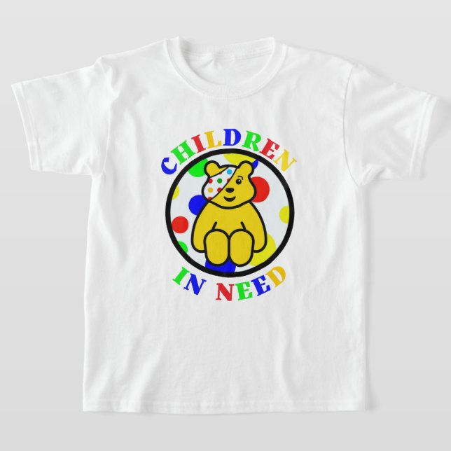 Pudsey Bear Face Kids-Funny T-Shirt (Ablage )