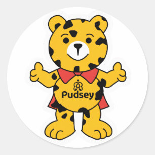 Pudsey, Pudsey Bear - Kinder in Not Runder Aufkleber