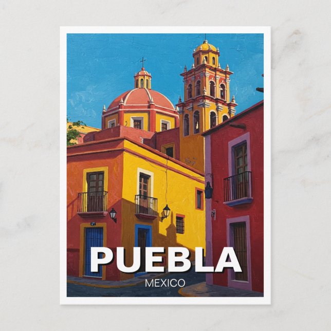 Puebla Mexico Travel Postkarte (Vorderseite)