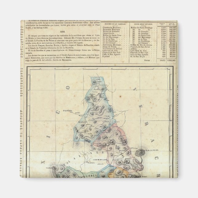 Puebla, Mexiko 2 Magnet (Vorne)