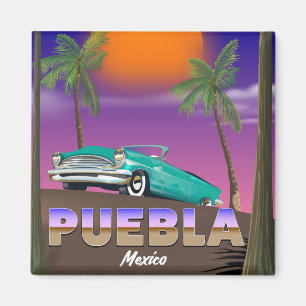 Puebla Mexiko, Ferienplakat Magnet