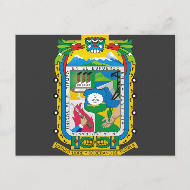 Puebla, Mexiko Postkarte (Vorderseite)