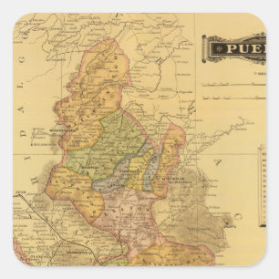 Puebla Quadratischer Aufkleber