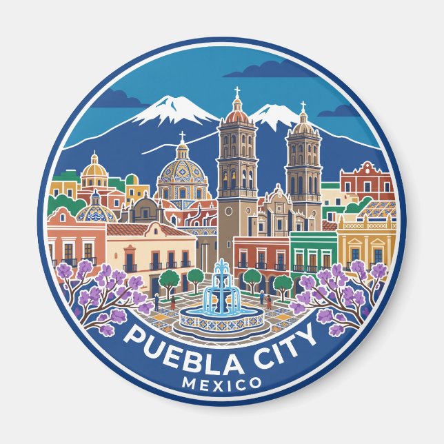 Puebla Stadt Mexiko Magnet (Vorne)