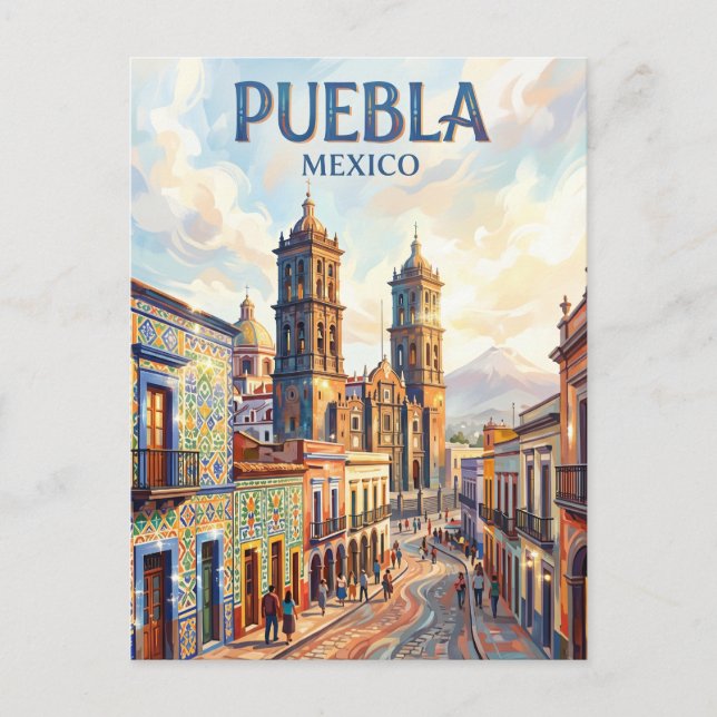 Puebla-Stadt Mexiko Postkarte (Vorderseite)