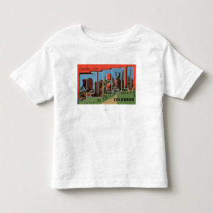 Pueblo, Colorado - große Buchstabe-Szenen Kleinkind T-shirt