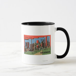 Pueblo, Colorado - große Buchstabe-Szenen Tasse